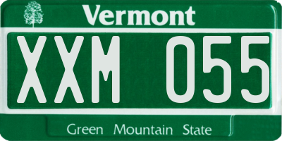 VT license plate XXM055