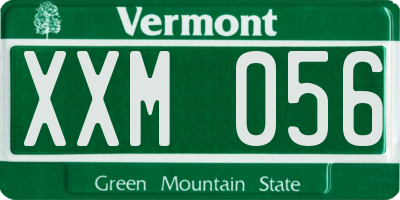 VT license plate XXM056