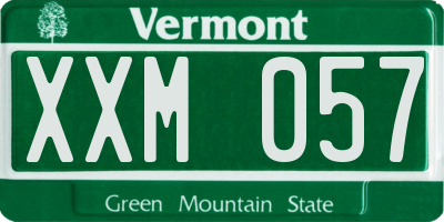 VT license plate XXM057