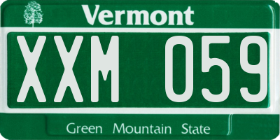 VT license plate XXM059