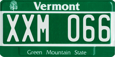 VT license plate XXM066