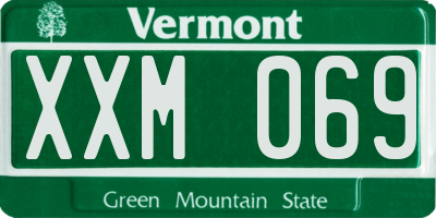 VT license plate XXM069
