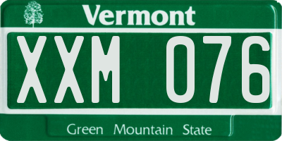 VT license plate XXM076