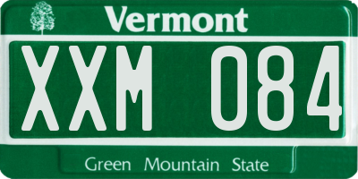 VT license plate XXM084