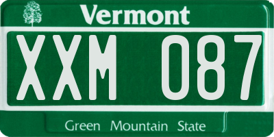 VT license plate XXM087
