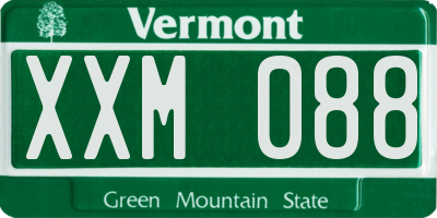 VT license plate XXM088
