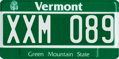VT license plate XXM089
