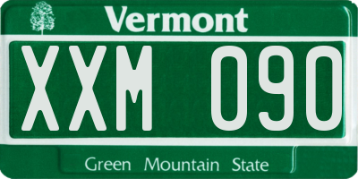 VT license plate XXM090