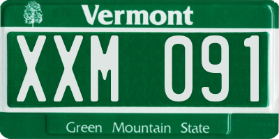 VT license plate XXM091