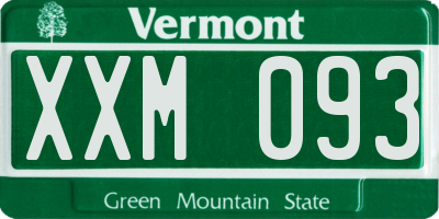 VT license plate XXM093