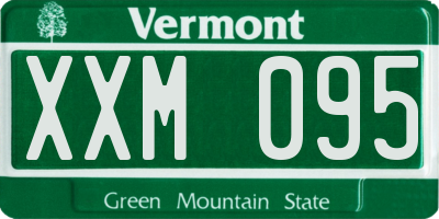 VT license plate XXM095