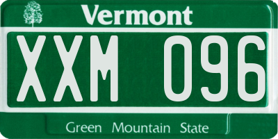 VT license plate XXM096