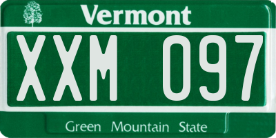 VT license plate XXM097