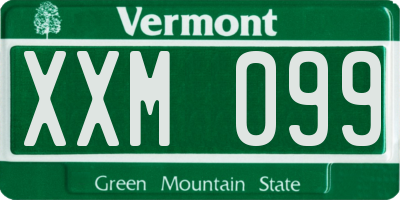 VT license plate XXM099