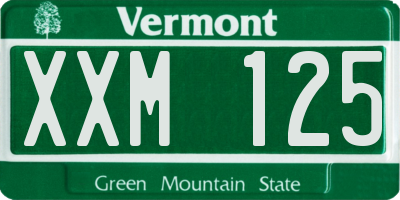 VT license plate XXM125
