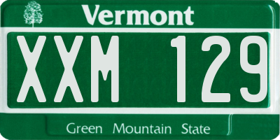 VT license plate XXM129
