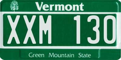 VT license plate XXM130