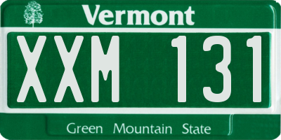 VT license plate XXM131
