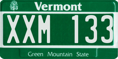 VT license plate XXM133