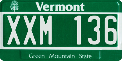 VT license plate XXM136