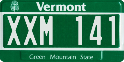 VT license plate XXM141