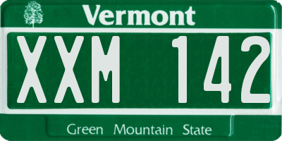 VT license plate XXM142