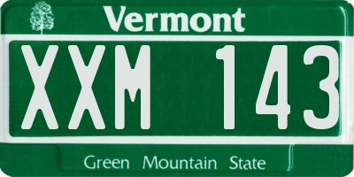 VT license plate XXM143