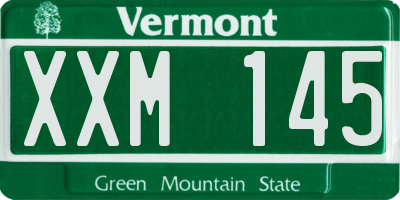 VT license plate XXM145