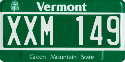 VT license plate XXM149