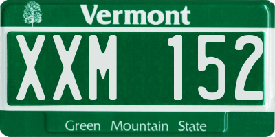 VT license plate XXM152