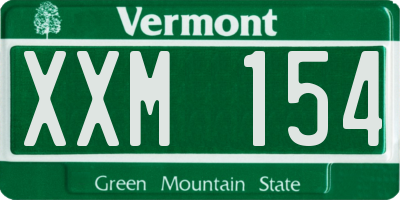 VT license plate XXM154