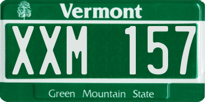 VT license plate XXM157
