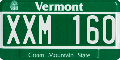 VT license plate XXM160