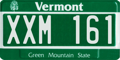 VT license plate XXM161