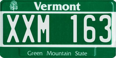 VT license plate XXM163