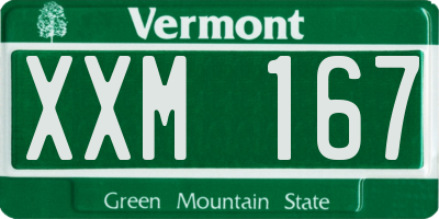 VT license plate XXM167