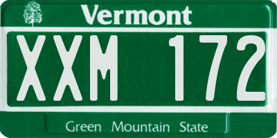 VT license plate XXM172