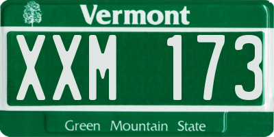 VT license plate XXM173