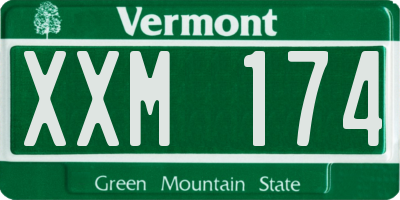 VT license plate XXM174