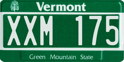 VT license plate XXM175