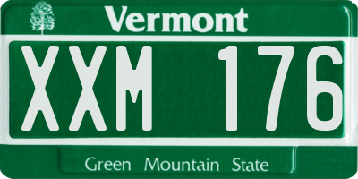 VT license plate XXM176