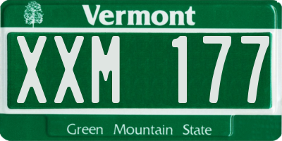 VT license plate XXM177