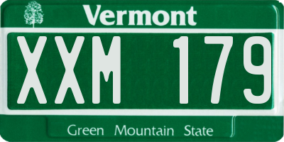 VT license plate XXM179