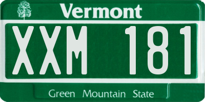 VT license plate XXM181