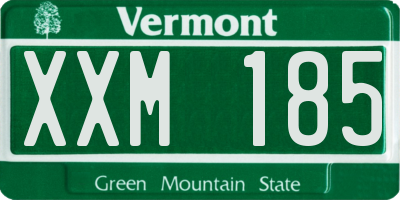 VT license plate XXM185