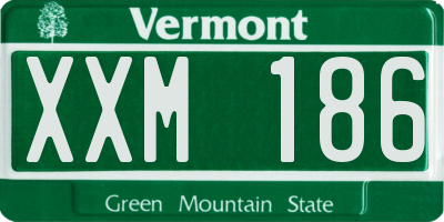 VT license plate XXM186