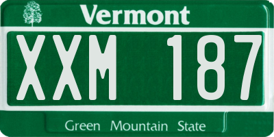 VT license plate XXM187