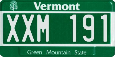 VT license plate XXM191