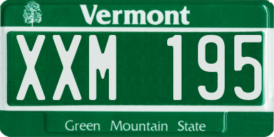 VT license plate XXM195