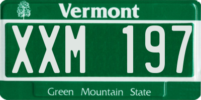 VT license plate XXM197